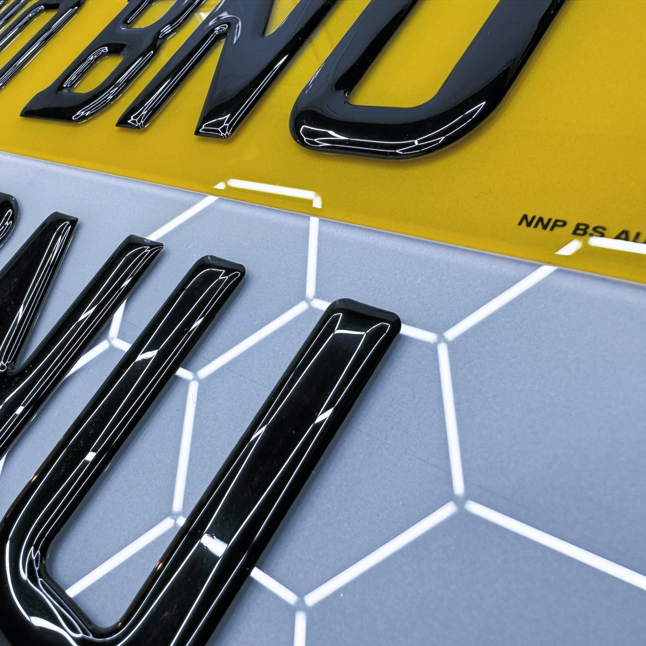 Show Plates - Short 3D Gel - Not for Road Use - Front - Rear - Pair - BostonPlates Autocare Centre