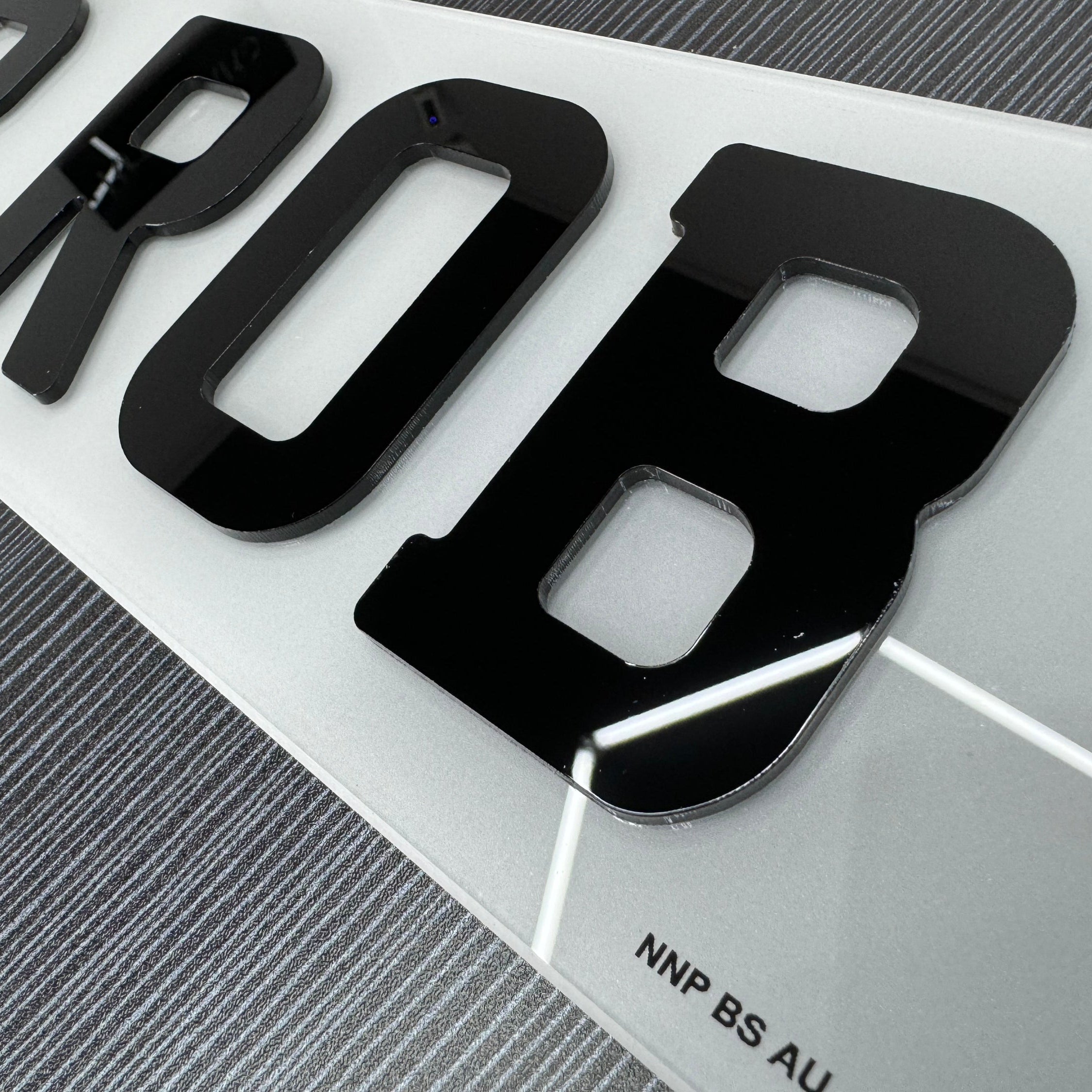 Show Plates - 4x4 4D Acrylic - Not Road Legal - Front - Rear - Pair - BostonPlates Autocare Centre