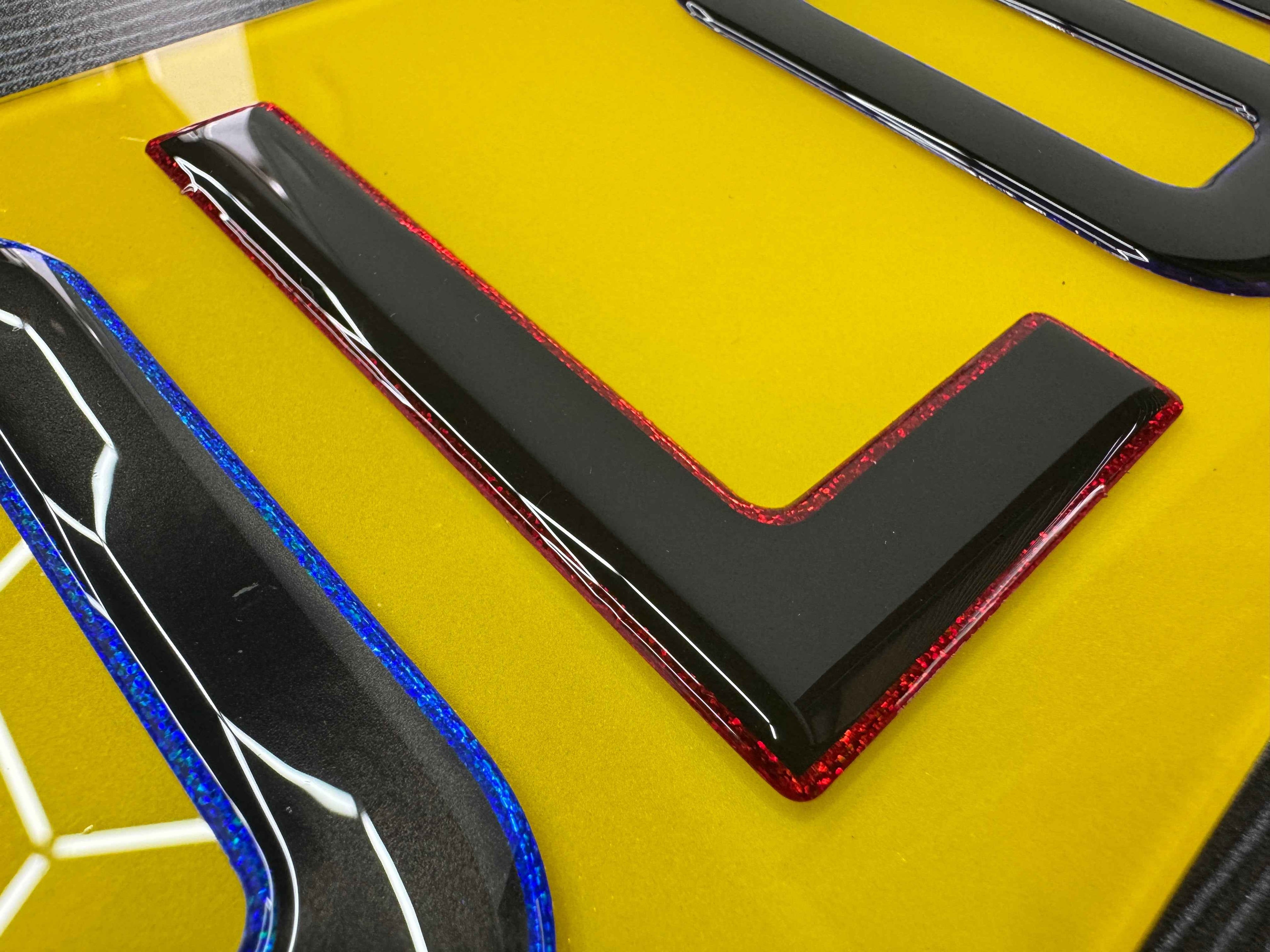 Show Plates - Oversize (JLR) 4D Gel - Not Road Legal - Front - Rear - Pair - BostonPlates Autocare Centre