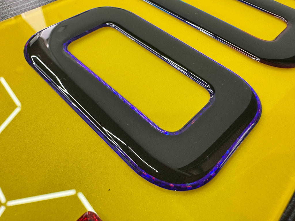 Show Plates - Oversize (JLR) 4D Gel - Not Road Legal - Front - Rear - Pair - BostonPlates Autocare Centre