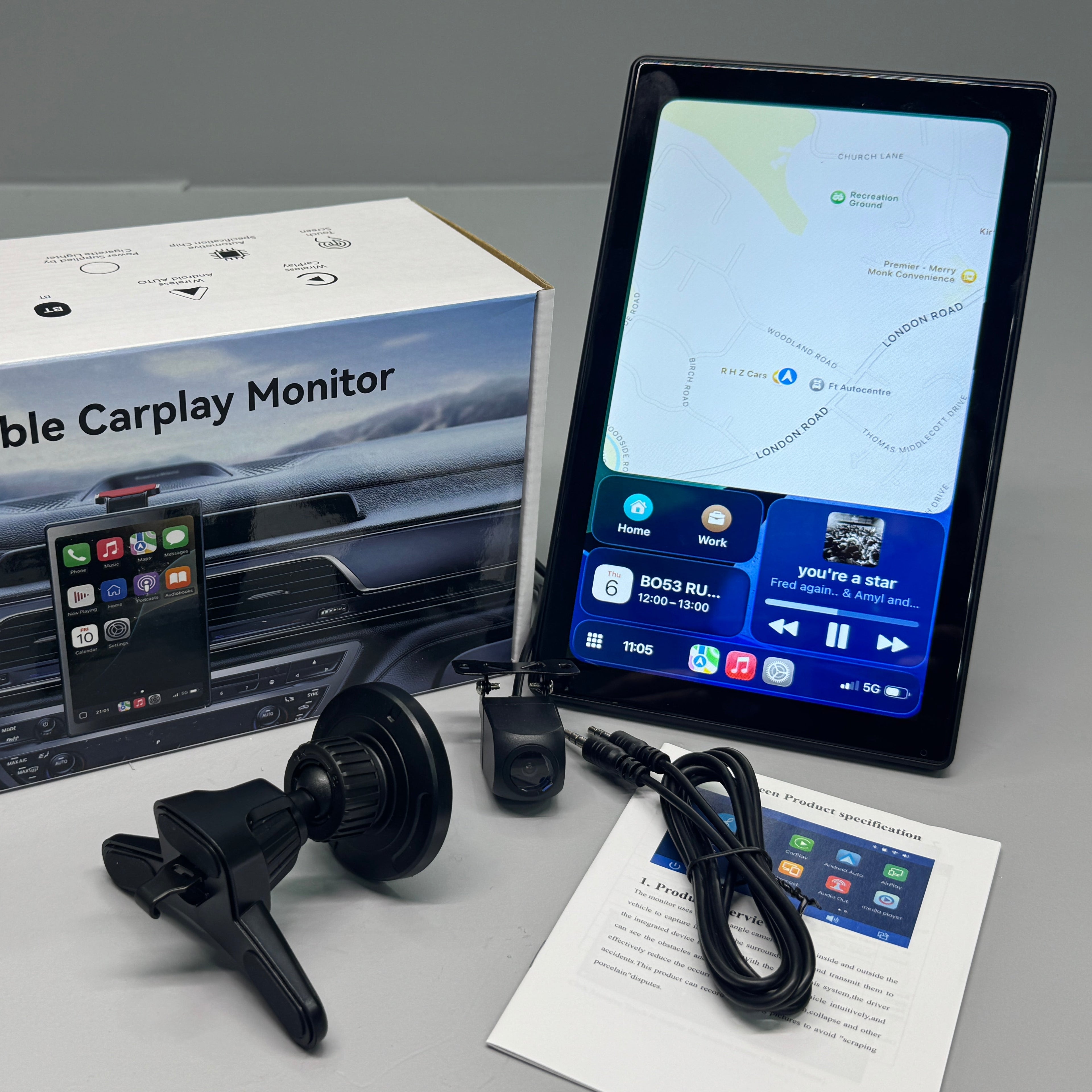 Car Tablet 9 CarPlay Android Auto 9 Inch with Mag Mount and Rear Entertainment - BostonPlates Autocare Centre