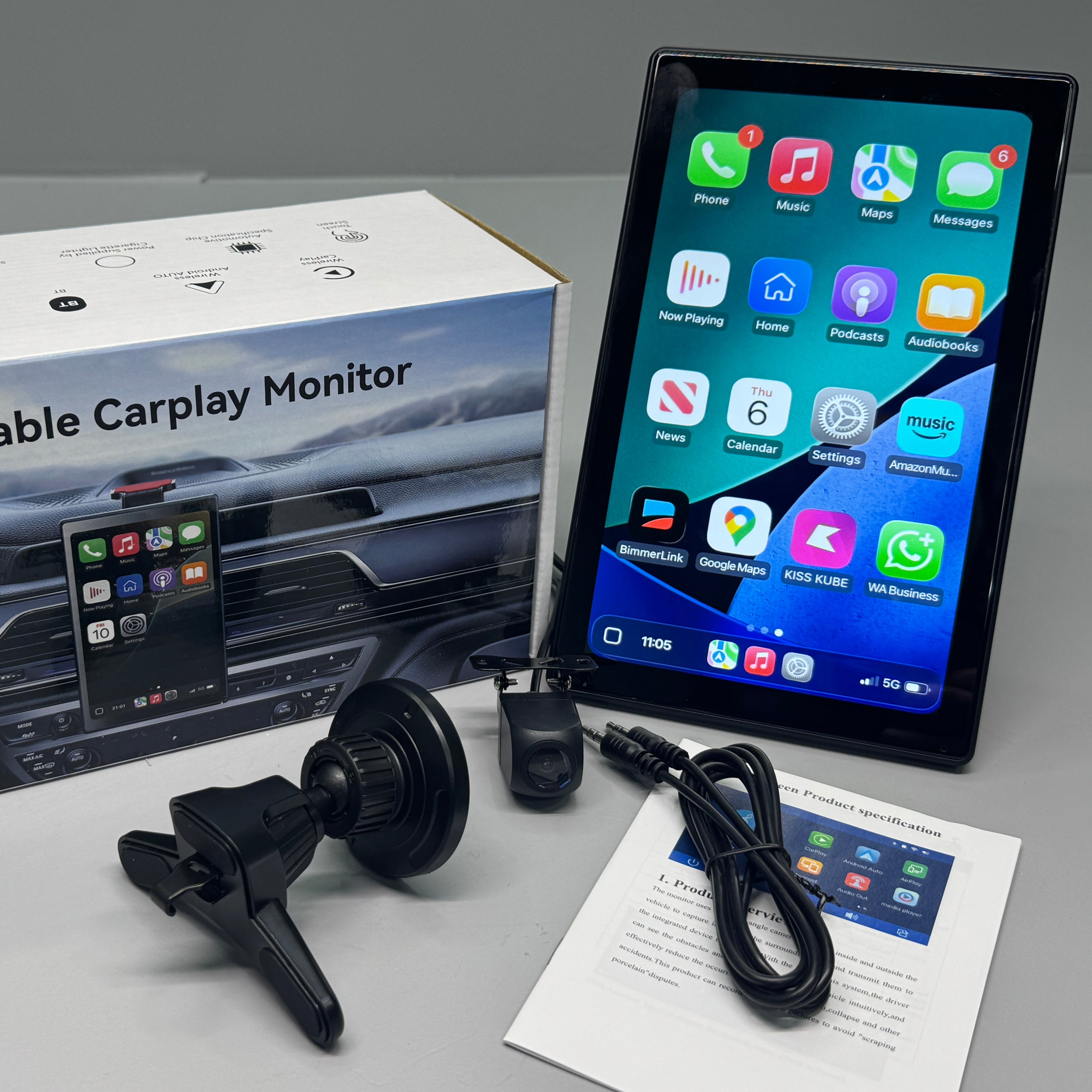 Car Tablet 9 CarPlay Android Auto 9 Inch with Mag Mount and Rear Entertainment - BostonPlates Autocare Centre