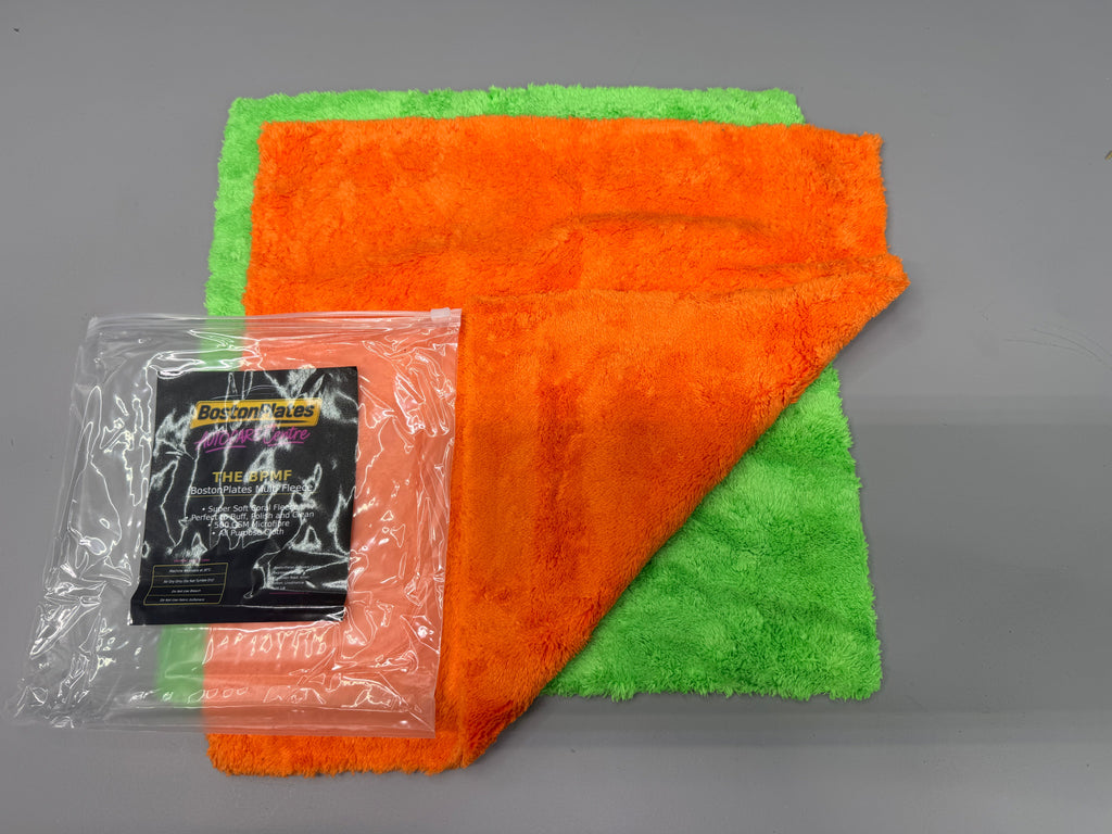 2x BostonPlates Multi Fleece "THE BPMF" Coral Fleece Towel / Microfibre Cloth Polisher