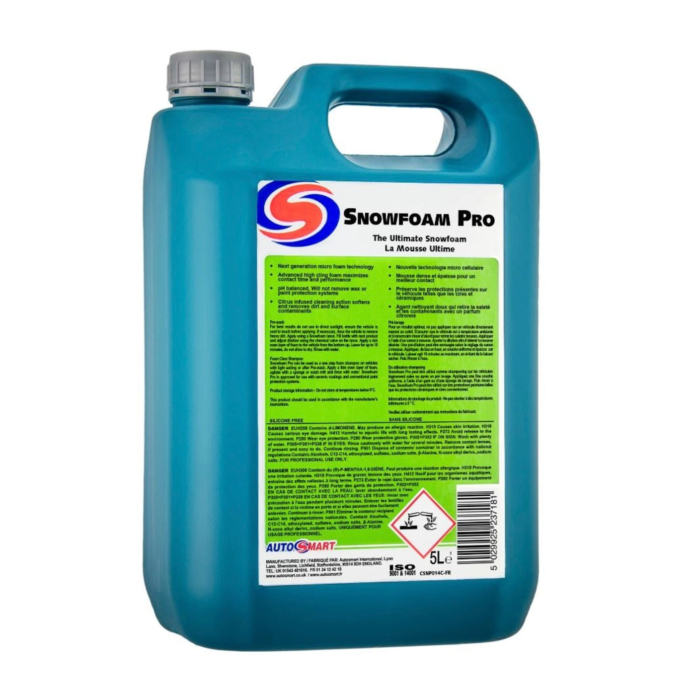 AutoSmart Snowfoam Pro pH Balanced Snowfoam 5L - BostonPlates Autocare Centre