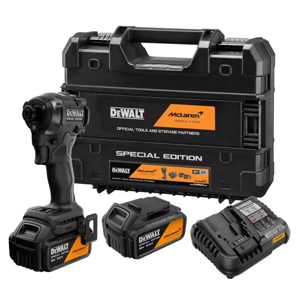 DEWALT x McLaren F1 Team 18V XR® Brushless Impact Driver - 2 x 5AH DEWDCF86MP2T