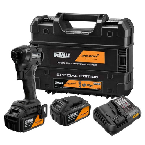 DEWALT x McLaren F1 Team 18V XR® Brushless Impact Driver - 2 x 5AH DEWDCF86MP2T - BostonPlates Autocare Centre