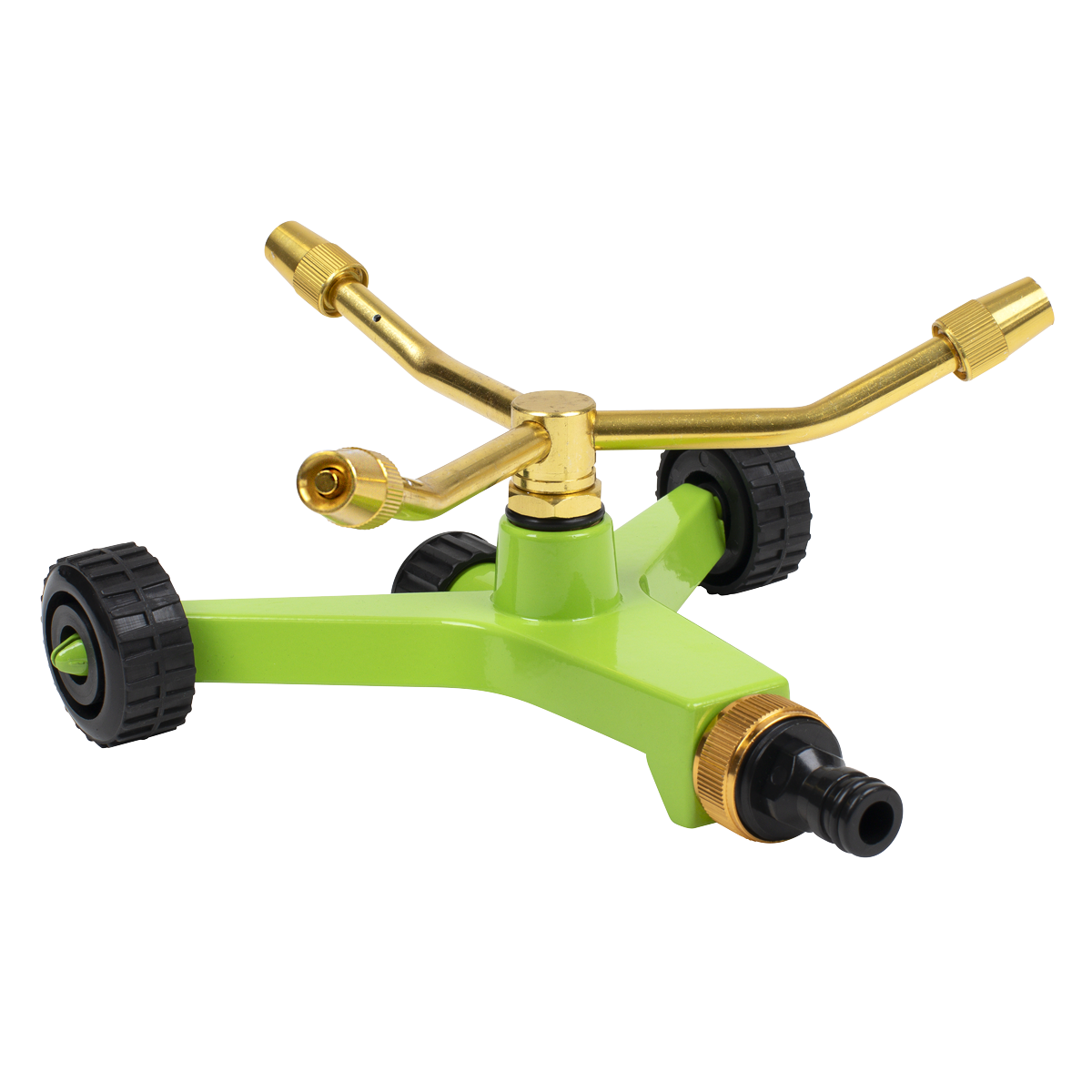 Sealey 3-Arm Brass Sprinkler with Metal Wheeled Base JS2032
