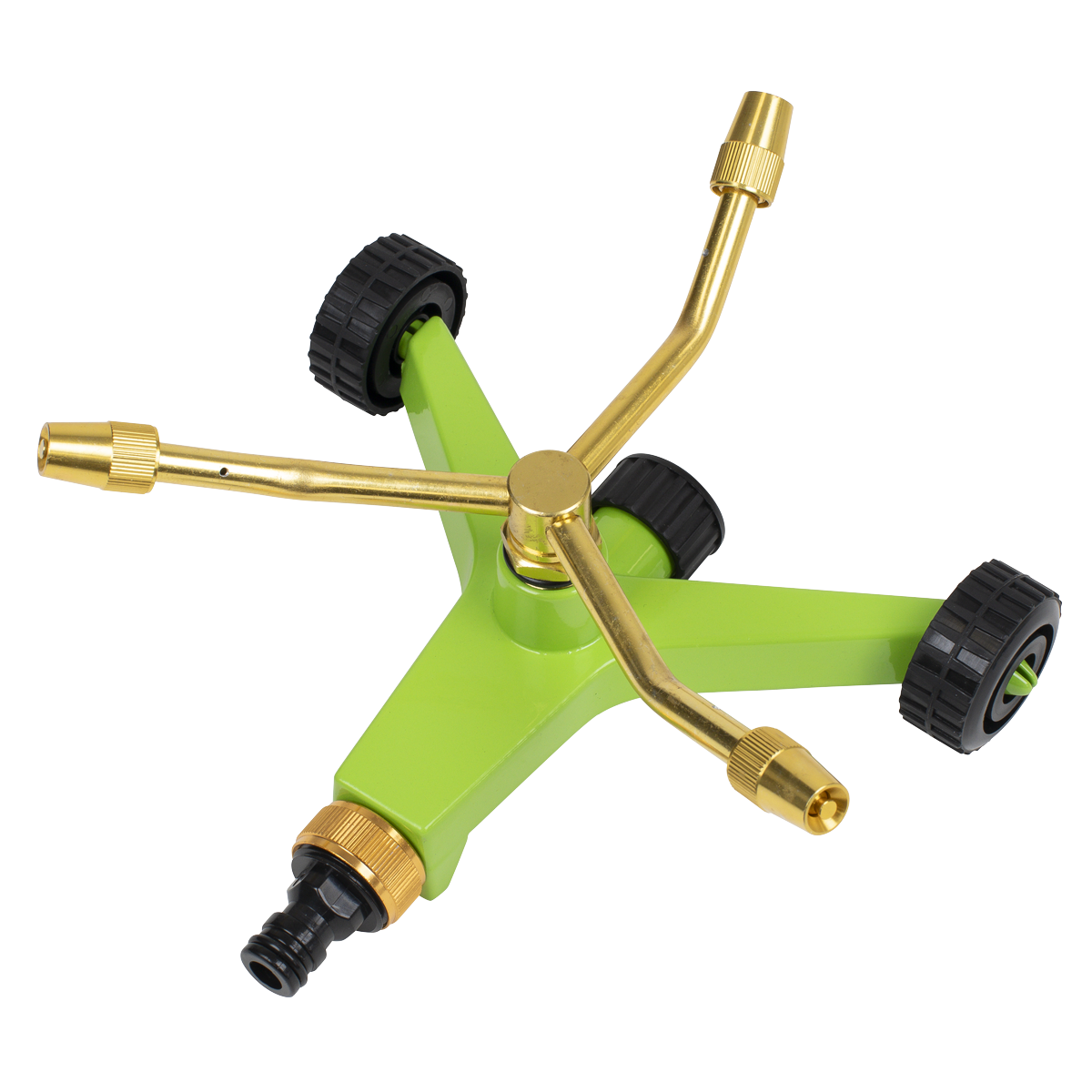Sealey 3-Arm Brass Sprinkler with Metal Wheeled Base JS2032