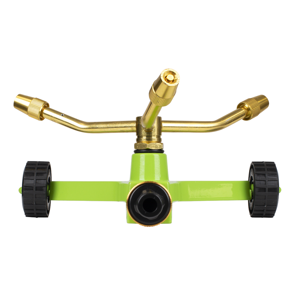 Sealey 3-Arm Brass Sprinkler with Metal Wheeled Base JS2032