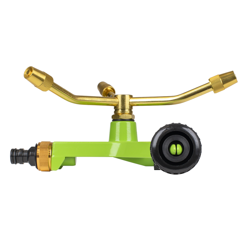 Sealey 3-Arm Brass Sprinkler with Metal Wheeled Base JS2032