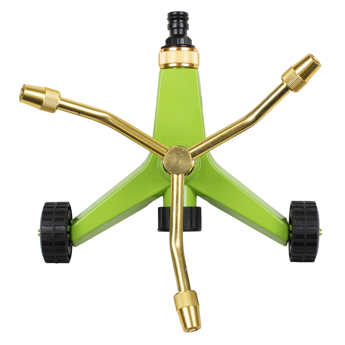 Sealey 3-Arm Brass Sprinkler with Metal Wheeled Base JS2032