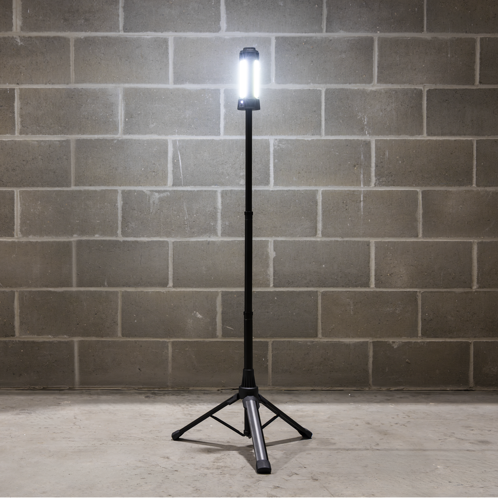 Sealey Rechargeable Flexible Floodlight with Tripod 24W COB LED & 5W SMD LED LED240