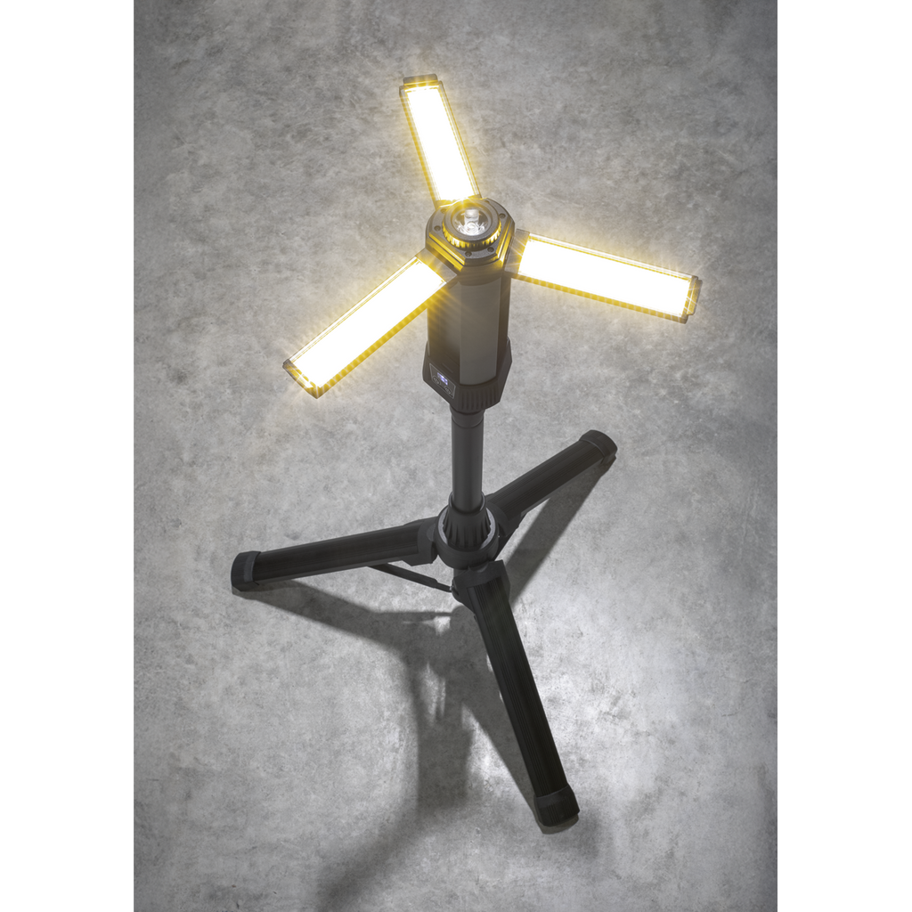Sealey Rechargeable Flexible Floodlight with Tripod 24W COB LED & 5W SMD LED LED240