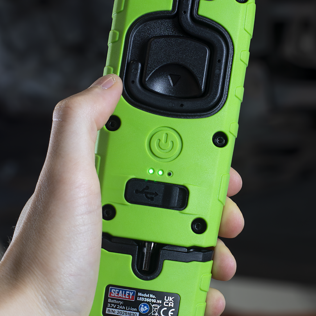 Sealey Rechargeable 360° Inspection Light 3W COB & 1W SMD LED - Green LED3601G