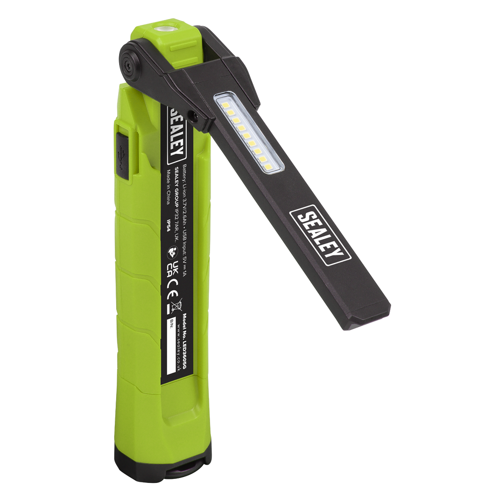 Sealey Rechargeable 360° Inspection Light 10W & 2 x 4W SMD LED - Green LED3605G