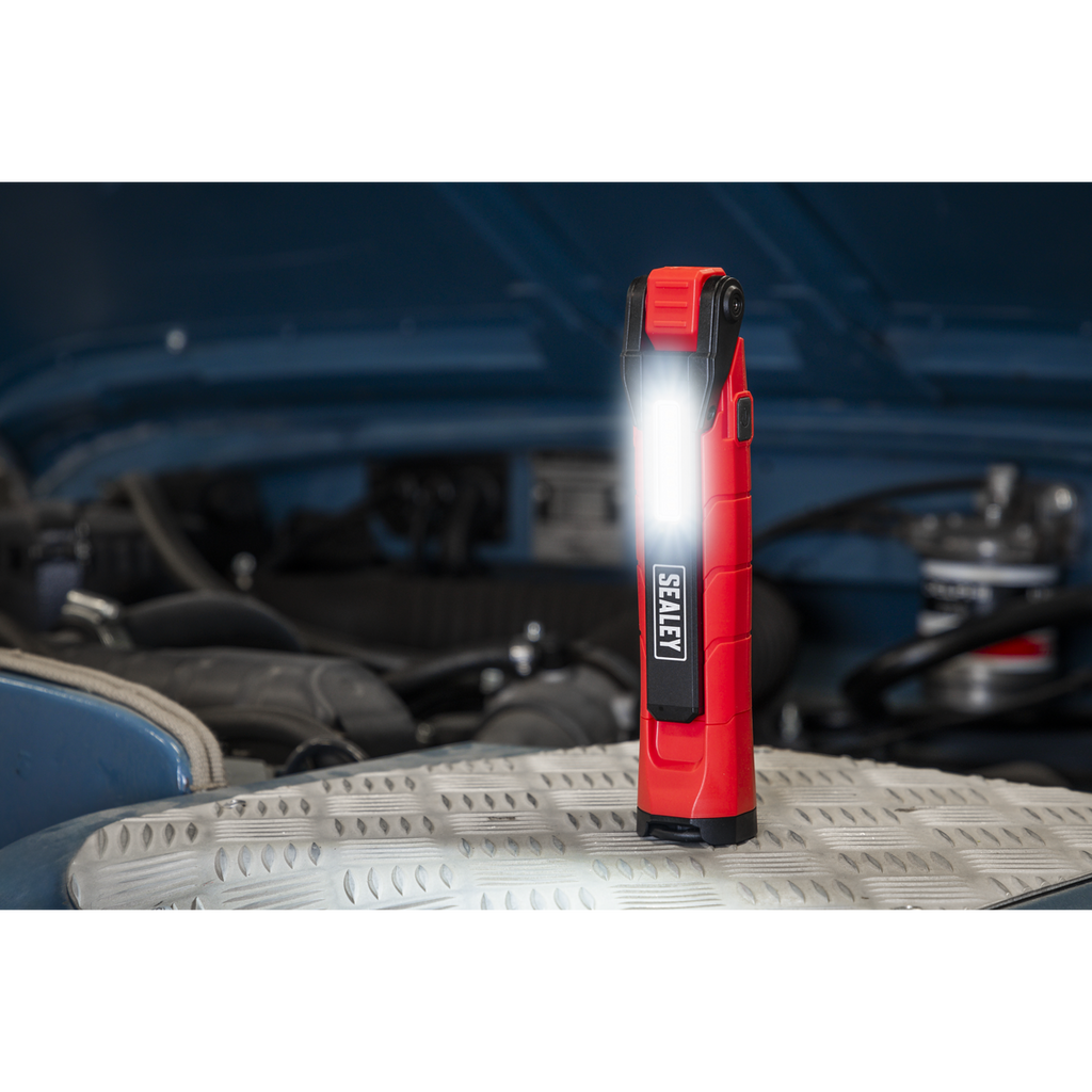 Sealey Rechargeable 360° Inspection Light 10W & 2 x 4W SMD LED - Red LED3605R - BostonPlates Autocare Centre