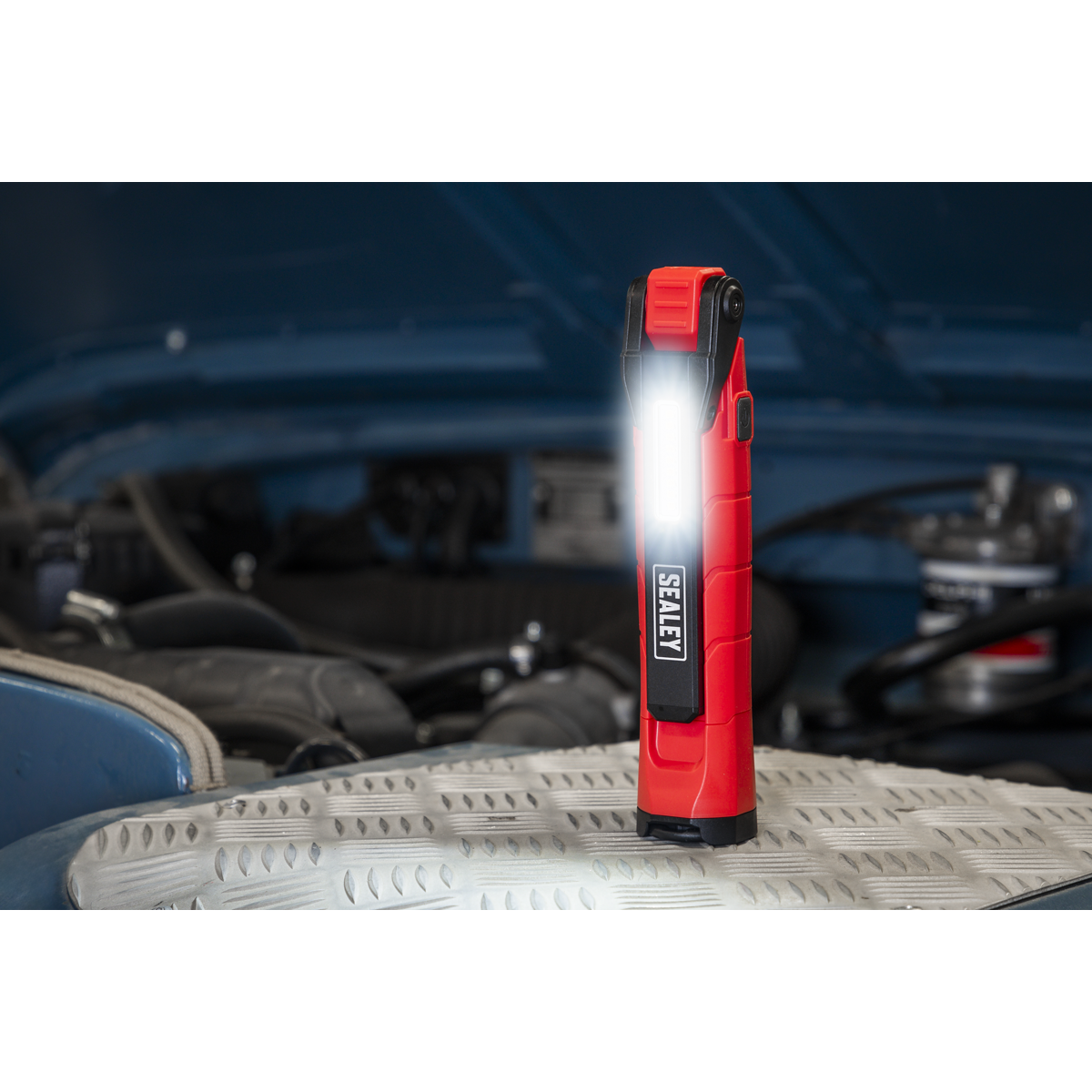 Sealey Rechargeable 360° Inspection Light 10W & 2 x 4W SMD LED - Red LED3605R - BostonPlates Autocare Centre
