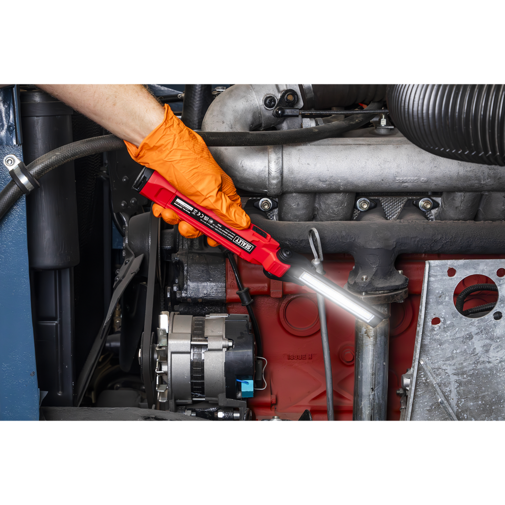 Sealey Rechargeable 360° Inspection Light 10W & 2 x 4W SMD LED - Red LED3605R - BostonPlates Autocare Centre