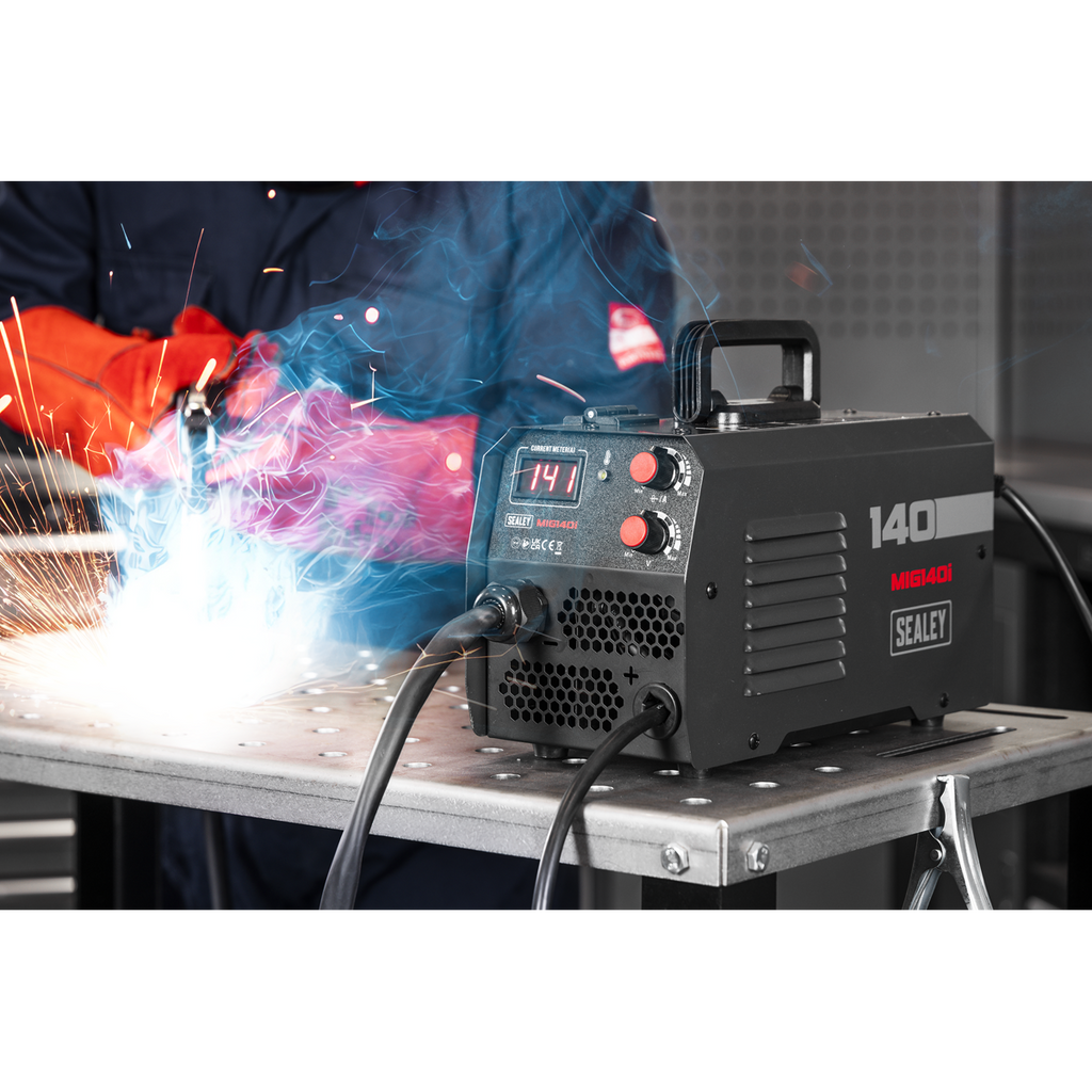 Sealey Flux Cored Gasless MIG Inverter Welder 140A MIG140i