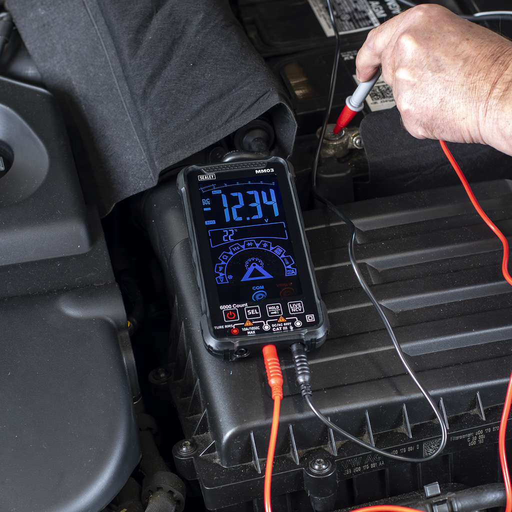 Sealey Touchscreen Rechargeable Auto-Ranging Digital Smart Multimeter 10-Function MM03