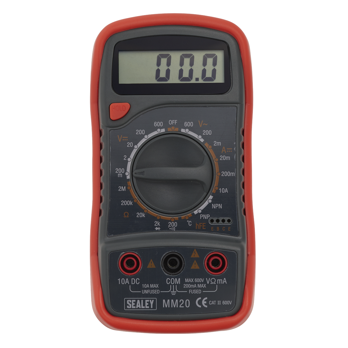 Sealey 8-Function Digital Multimeter with Thermocouple - Red MM20