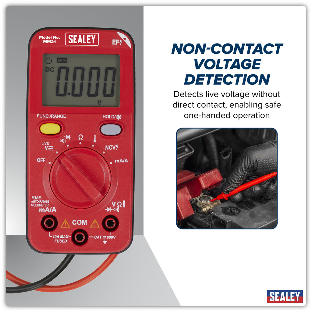 Sealey 10-Function Professional Auto-Ranging Digital Multimeter MM21