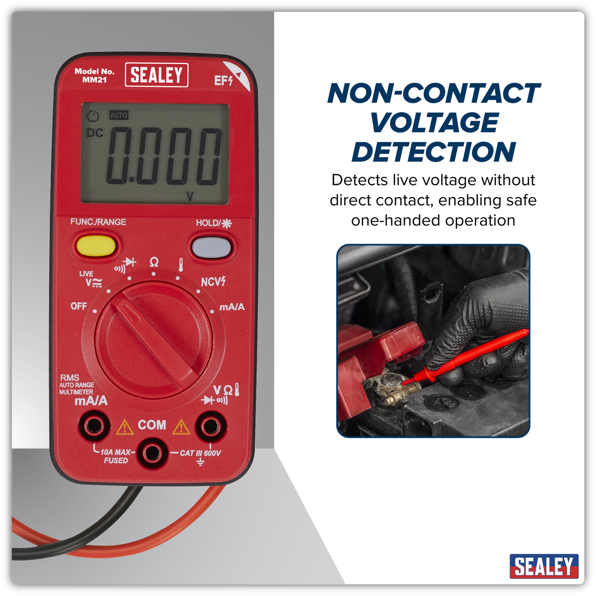 Sealey 10-Function Professional Auto-Ranging Digital Multimeter MM21