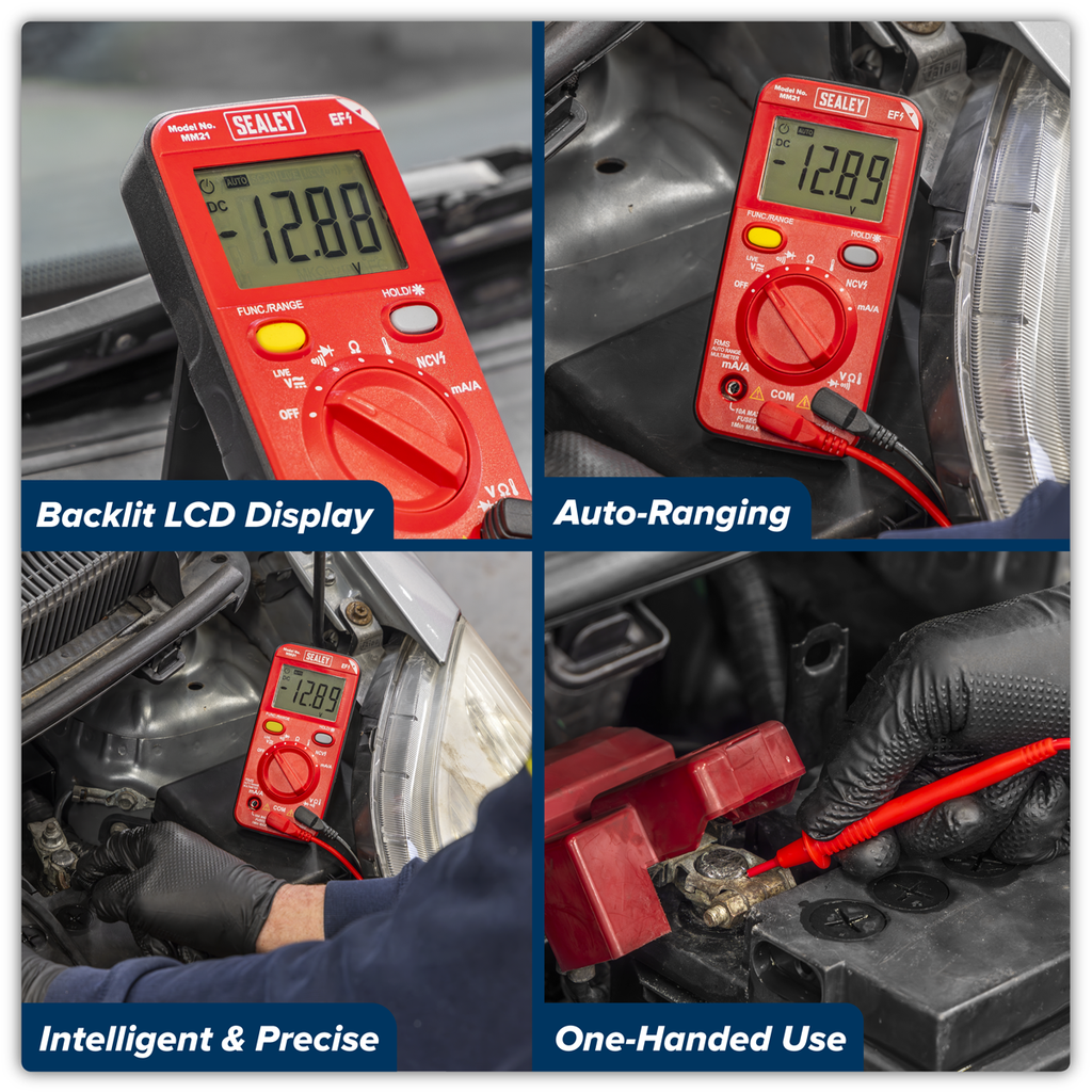 Sealey 10-Function Professional Auto-Ranging Digital Multimeter MM21