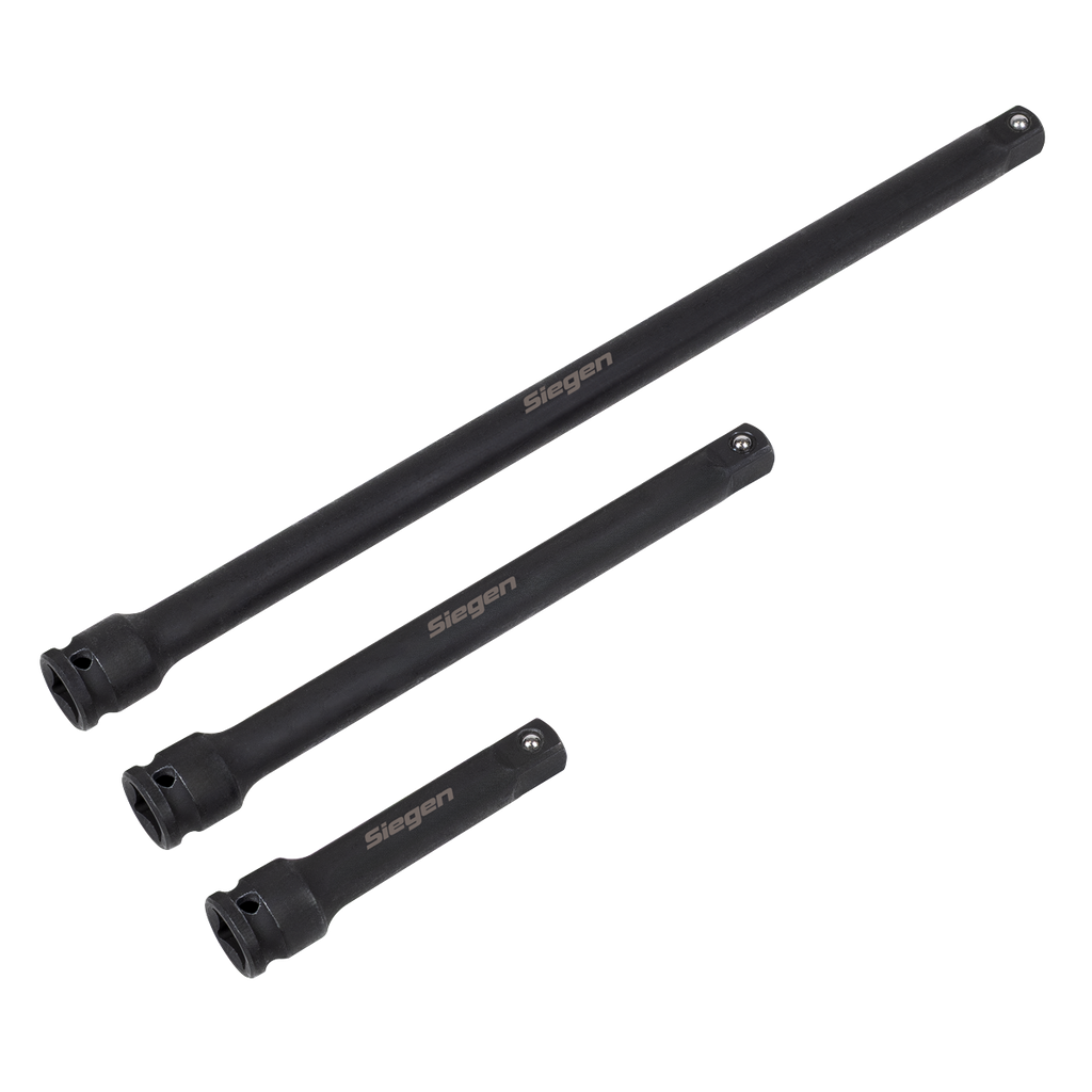 Siegen Impact Extension Bar Set 3/8"Sq Drive 3pc S01321 - BostonPlates Autocare Centre