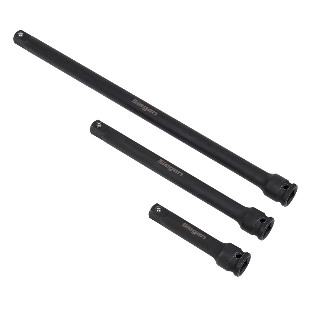 Siegen Impact Extension Bar Set 3/8"Sq Drive 3pc S01321 - BostonPlates Autocare Centre