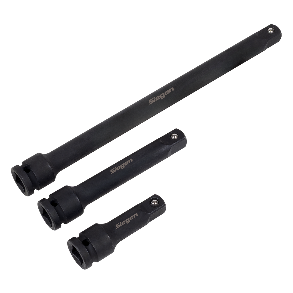Siegen Impact Extension Bar Set 1/2"Sq Drive 3pc S01322 - BostonPlates Autocare Centre