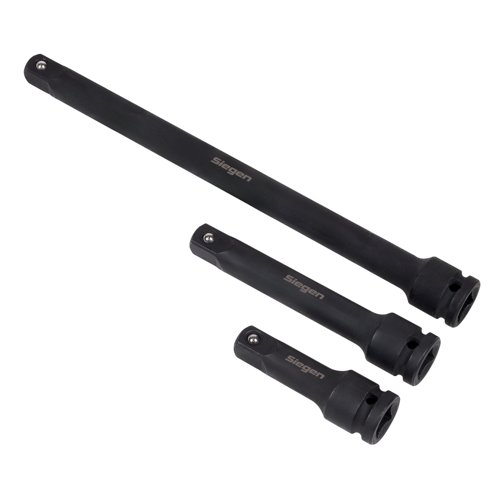 Siegen Impact Extension Bar Set 1/2"Sq Drive 3pc S01322 - BostonPlates Autocare Centre