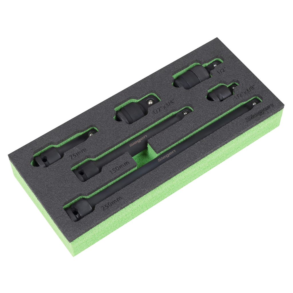 Siegen Impact Adaptor & Extension Bar Set 1/2"Sq Drive 6pc S01323 - BostonPlates Autocare Centre