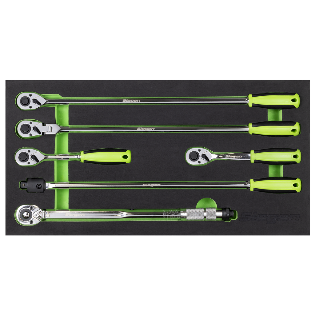 Siegen Ratchet Wrench, Breaker Bar & Torque Wrench Set 1/2"Sq Drive 6pc S01326