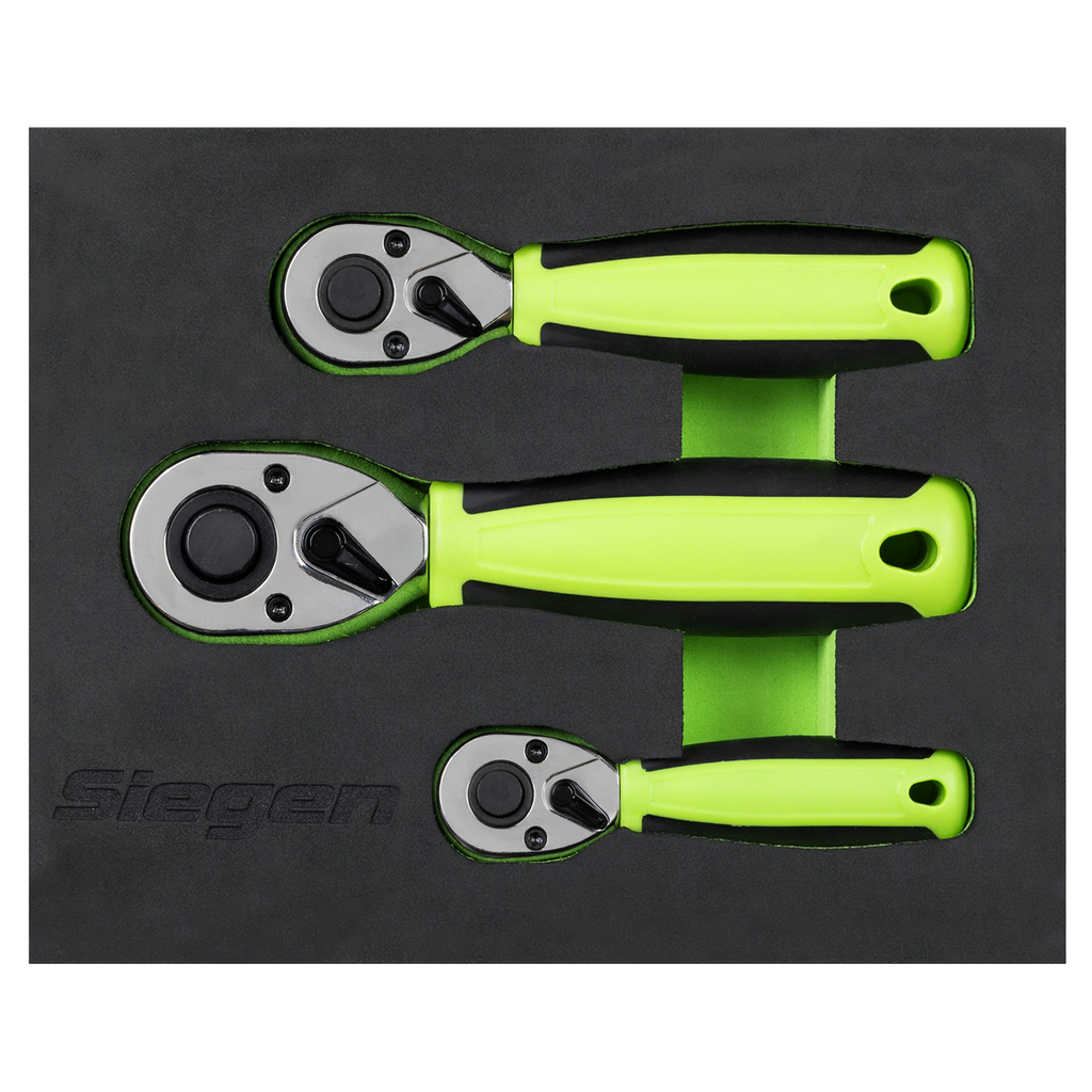 Siegen Stubby Ratchet Wrench Set 3pc S01330