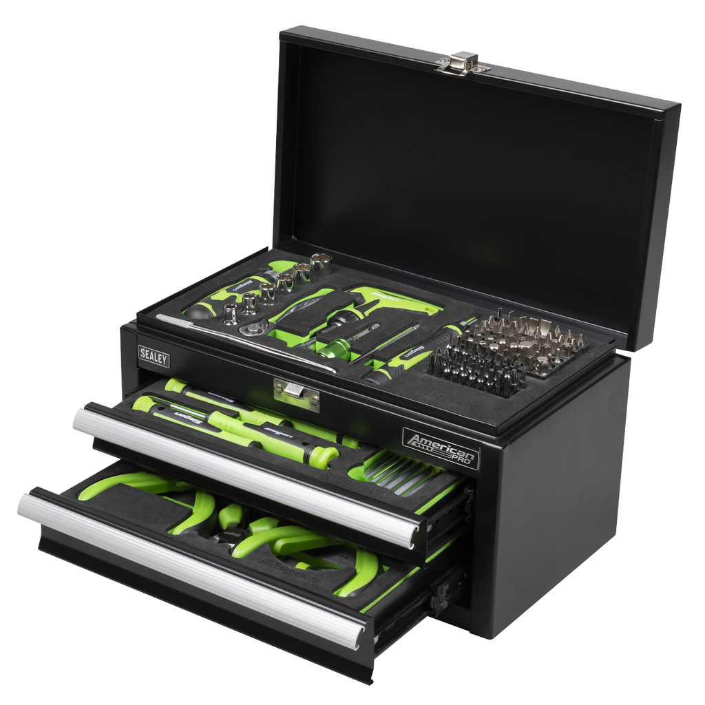 Siegen Mini Toolbox 2 Drawer with 111pc Tool Kit S01335 1