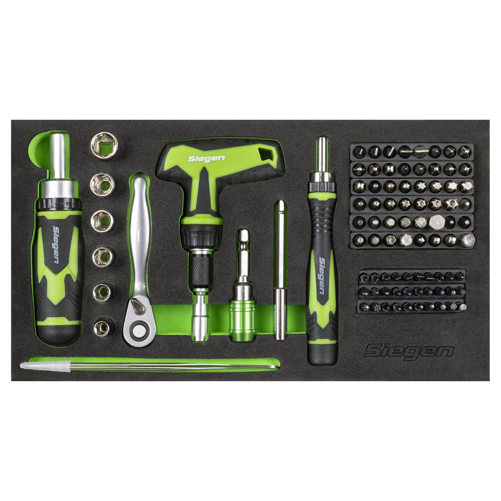 Siegen Mini Toolbox 2 Drawer with 111pc Tool Kit S01335 2