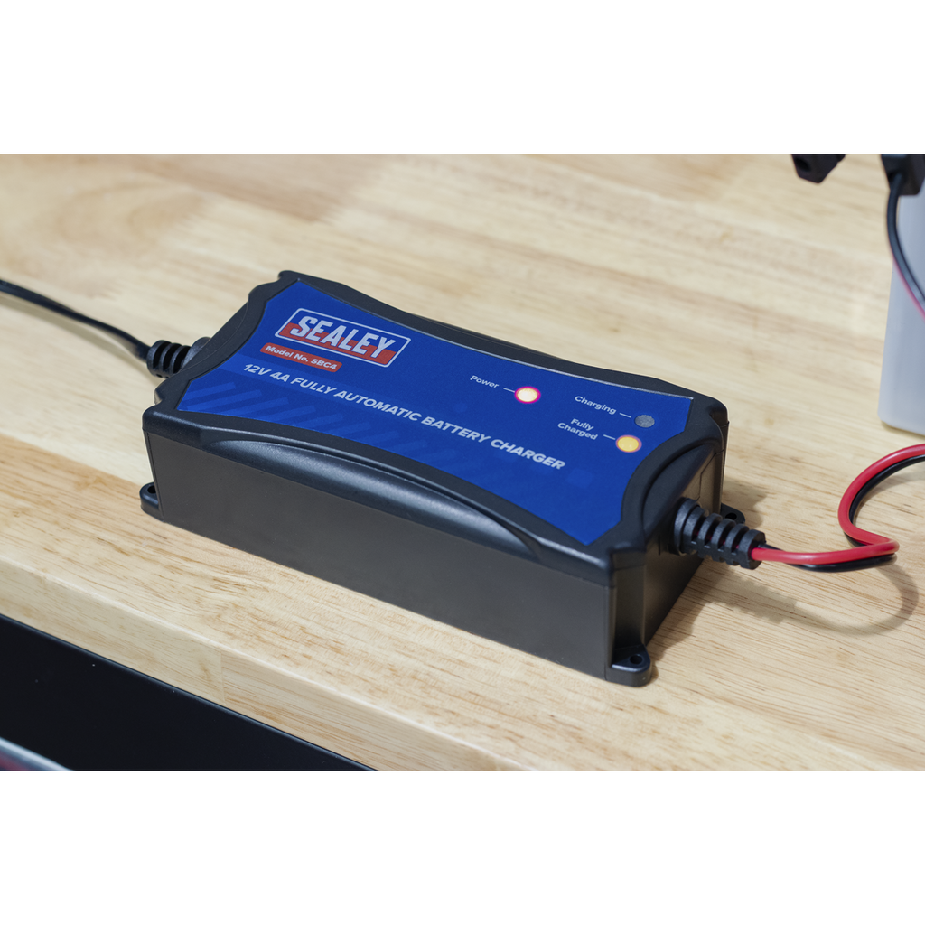 Sealey 12V Fully Automatic Battery Maintainer/Charger 4A SBC4