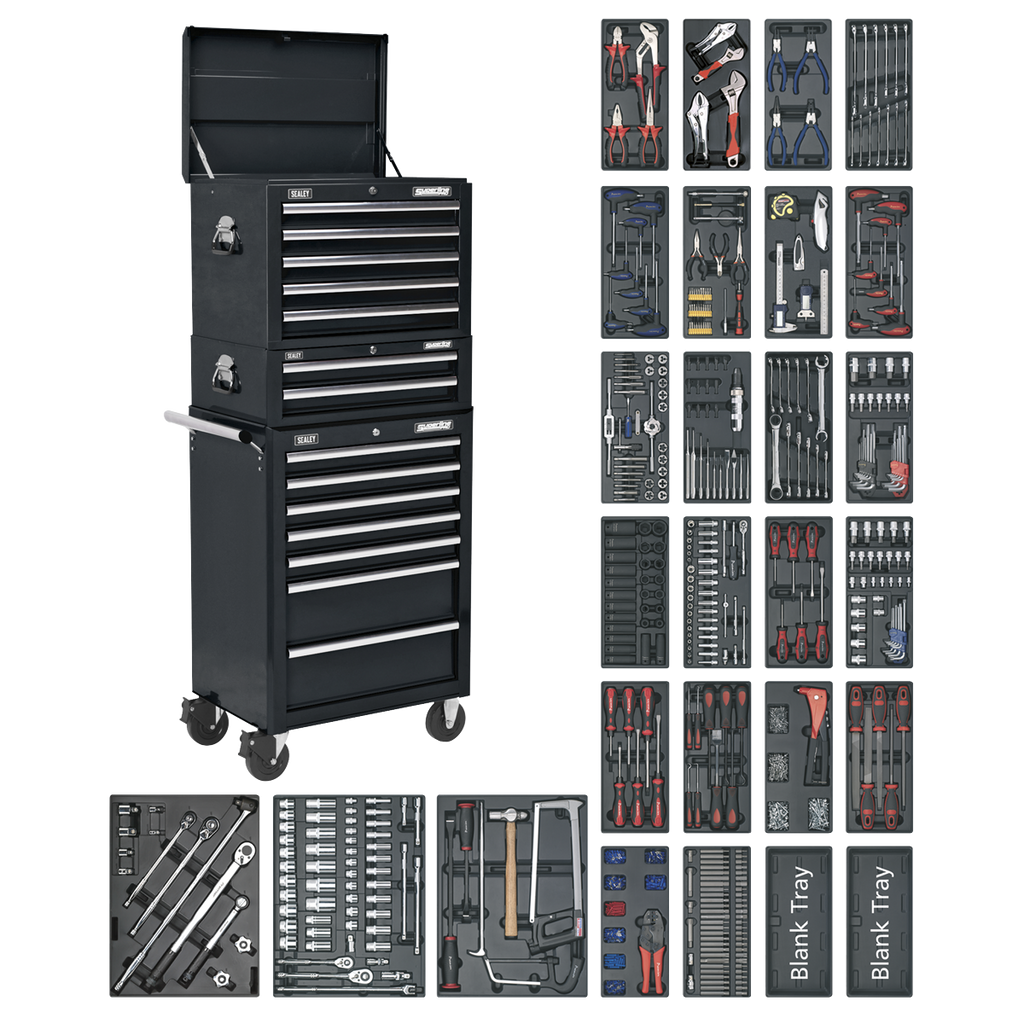 COMING SOON WIN A Superline PRO® Tool Chest Combination 14 Drawer with 1179pc Tool Kit - Black SPTCOMBO02 worth over £2260