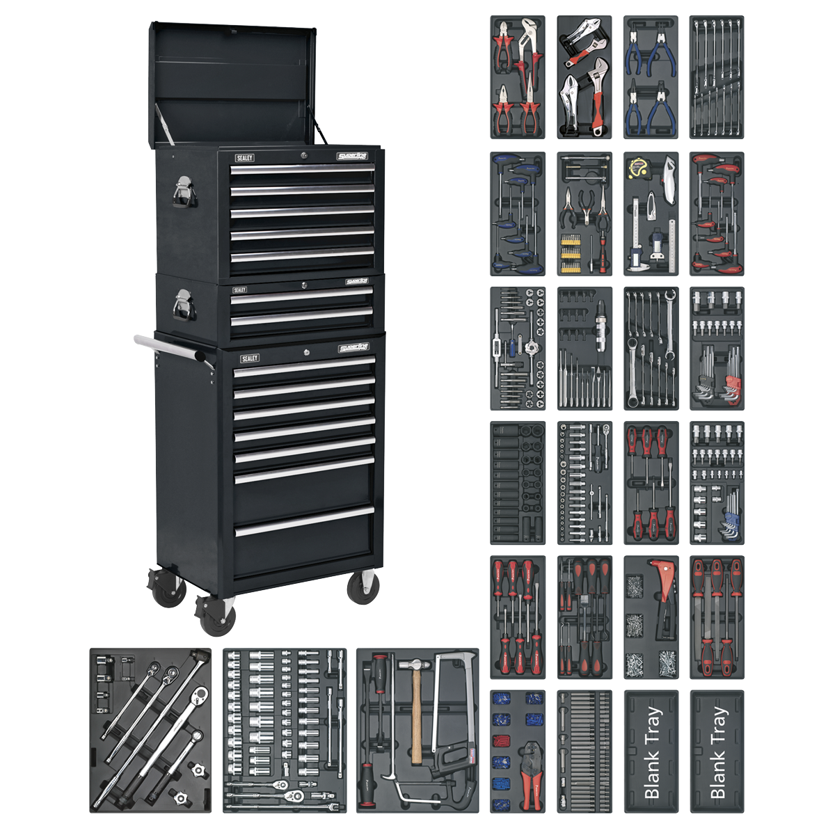 COMING SOON WIN A Superline PRO® Tool Chest Combination 14 Drawer with 1179pc Tool Kit - Black SPTCOMBO02 worth over £2260