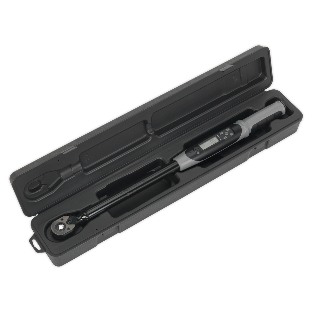 Sealey Premier Black Digital Torque Wrench with Angle Function 1/2"Sq Drive 20-200Nm STW306B
