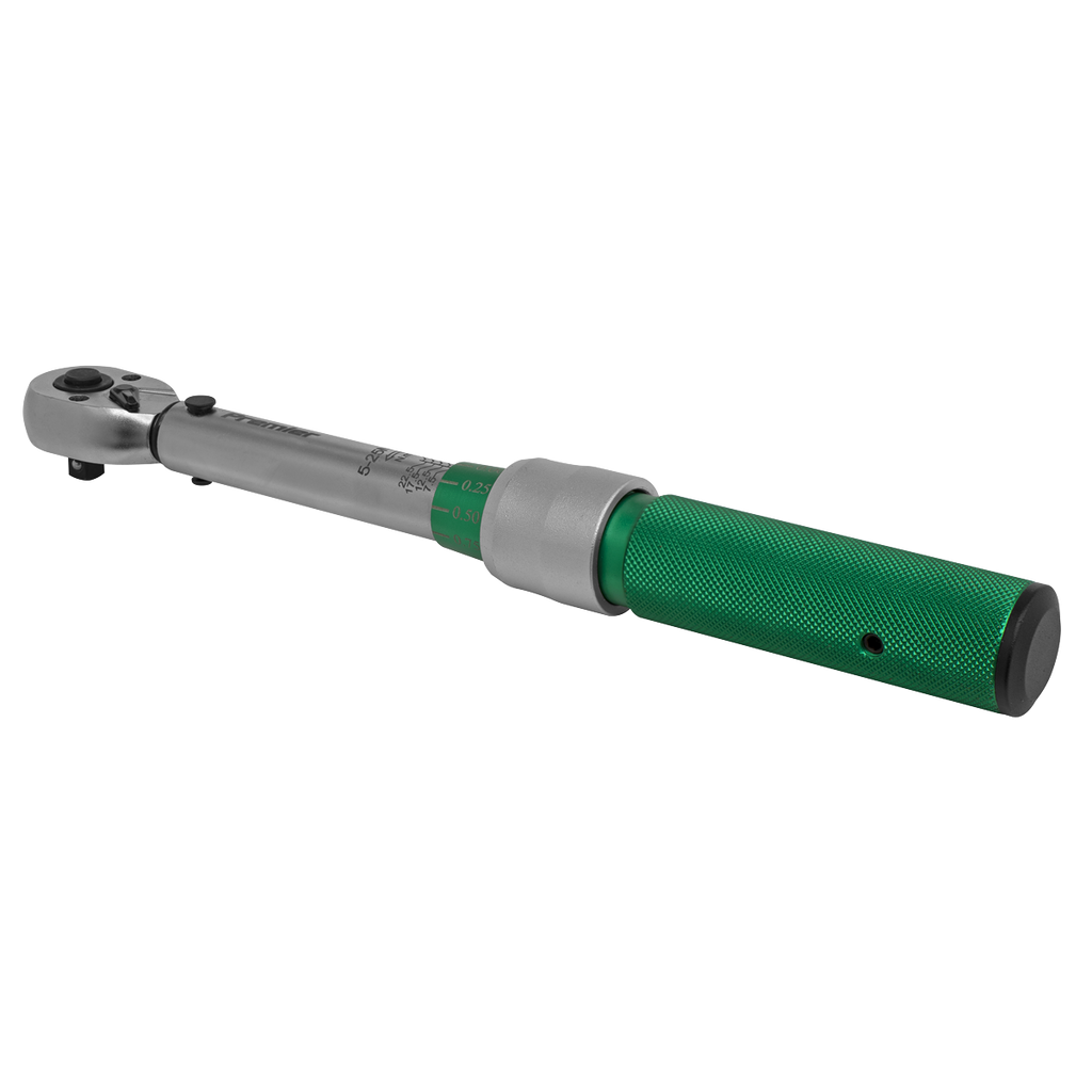 Sealey Premier Calibrated Micrometer Torque Wrench 1/4"Sq Drive 5-25Nm STW901