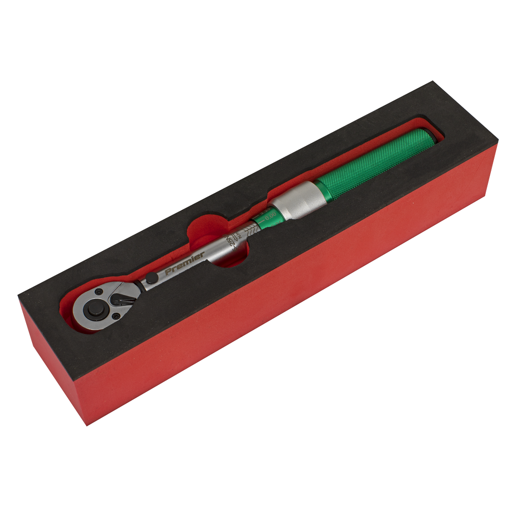 Sealey Premier Calibrated Micrometer Torque Wrench 1/4"Sq Drive 5-25Nm STW901