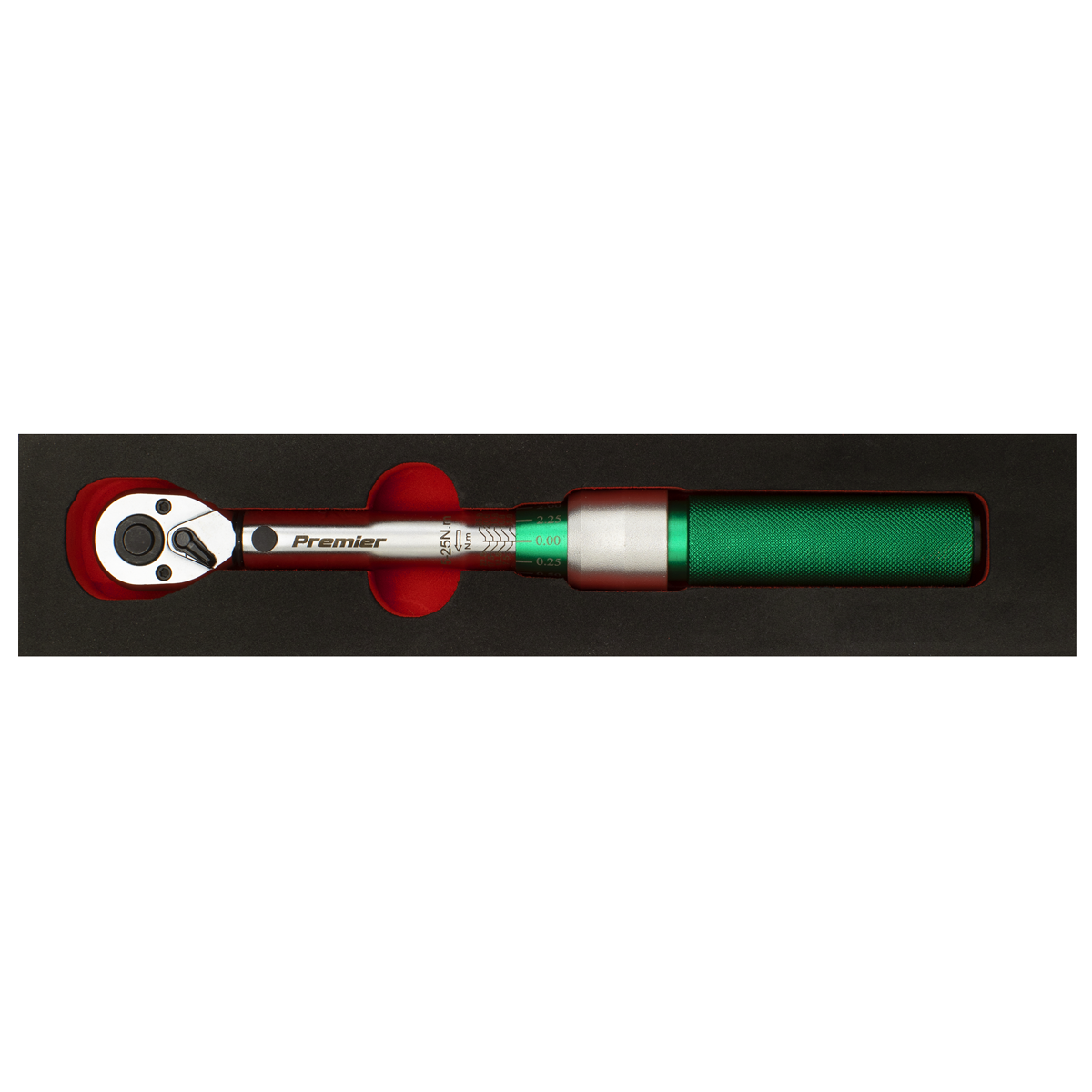 Sealey Premier Calibrated Micrometer Torque Wrench 1/4"Sq Drive 5-25Nm STW901