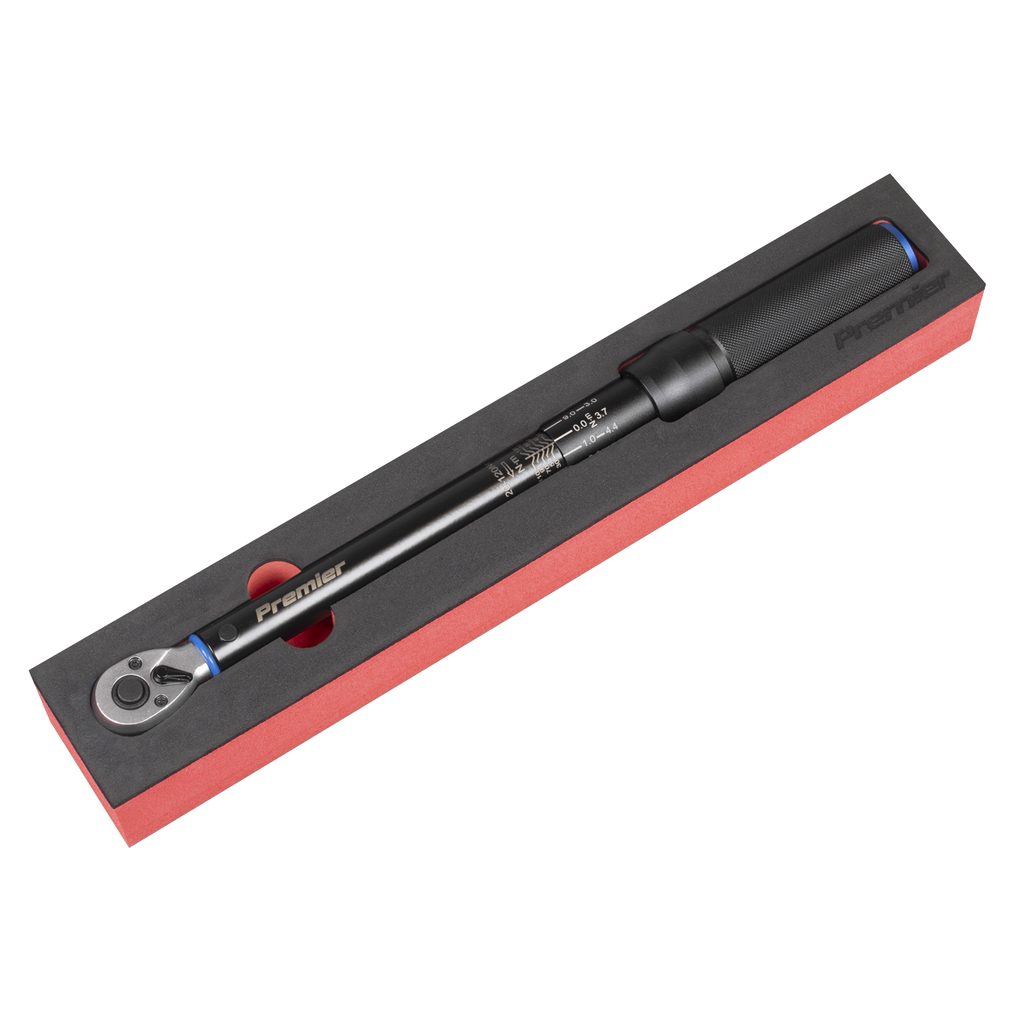 Sealey Torque Wrench Micrometer 3/8"Sq Drive Calibrated 20-120Nm - Premier Black STW903B - BostonPlates Autocare Centre