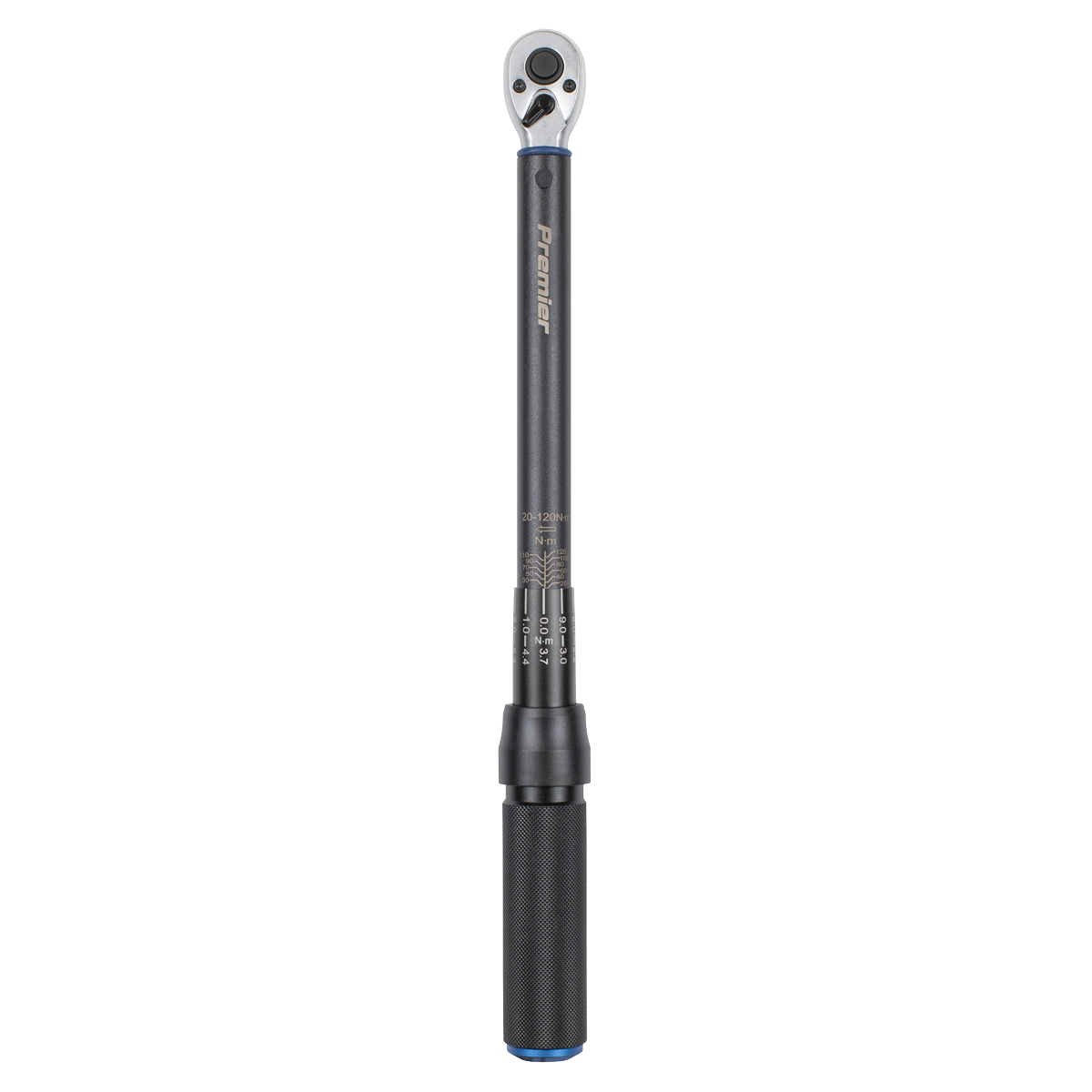 Sealey Torque Wrench Micrometer 3/8"Sq Drive Calibrated 20-120Nm - Premier Black STW903B - BostonPlates Autocare Centre