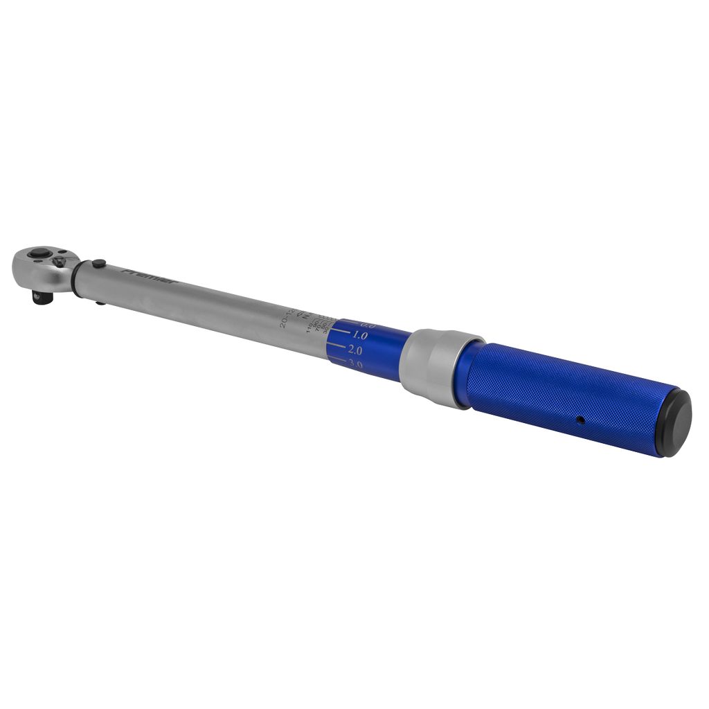 Sealey Premier Calibrated Micrometer Torque Wrench 3/8"Sq Drive 20-120Nm STW903