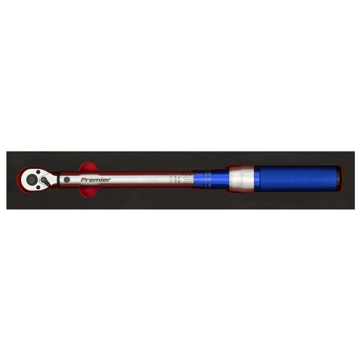 Sealey Premier Calibrated Micrometer Torque Wrench 3/8"Sq Drive 20-120Nm STW903