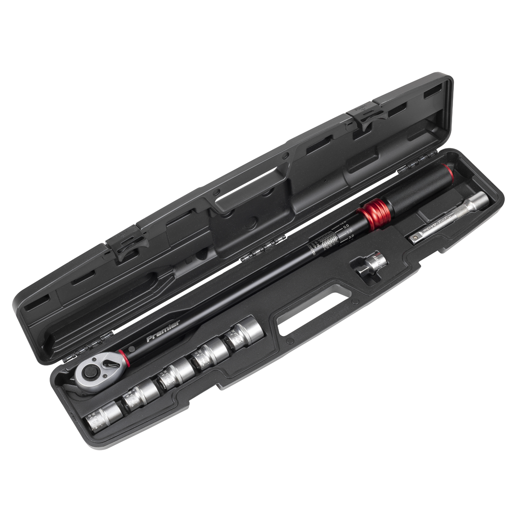 Sealey Premier Black Torque Wrench Set 1/2"Sq Drive 60-330Nm 8pc STW915B