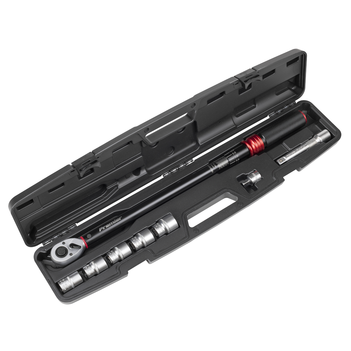 Sealey Premier Black Torque Wrench Set 1/2"Sq Drive 60-330Nm 8pc STW915B
